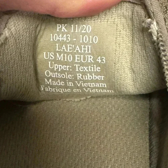 Olukai Pehuea Clay Khaki Green Perforated Textile Round Toe Slip On Sneakers - Picture 6 of 16